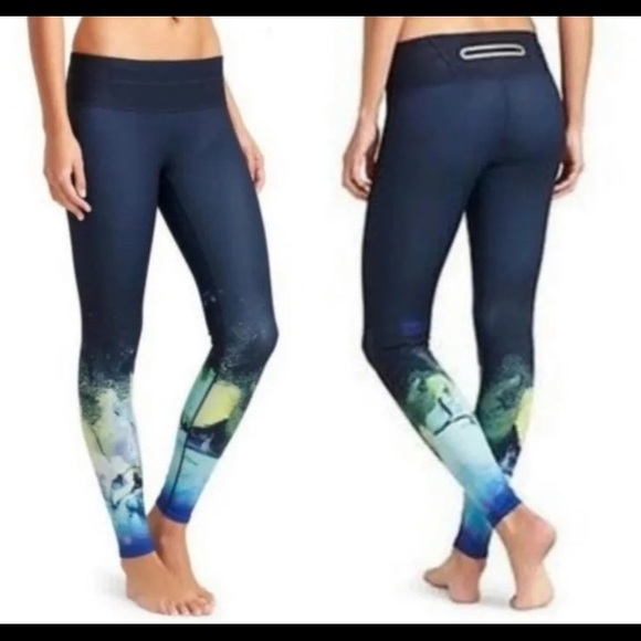 $89 ATHLETA Blue MERCURY SONAR Full Length YOGA Tights Leggings Sz M - Picture 8 of 12